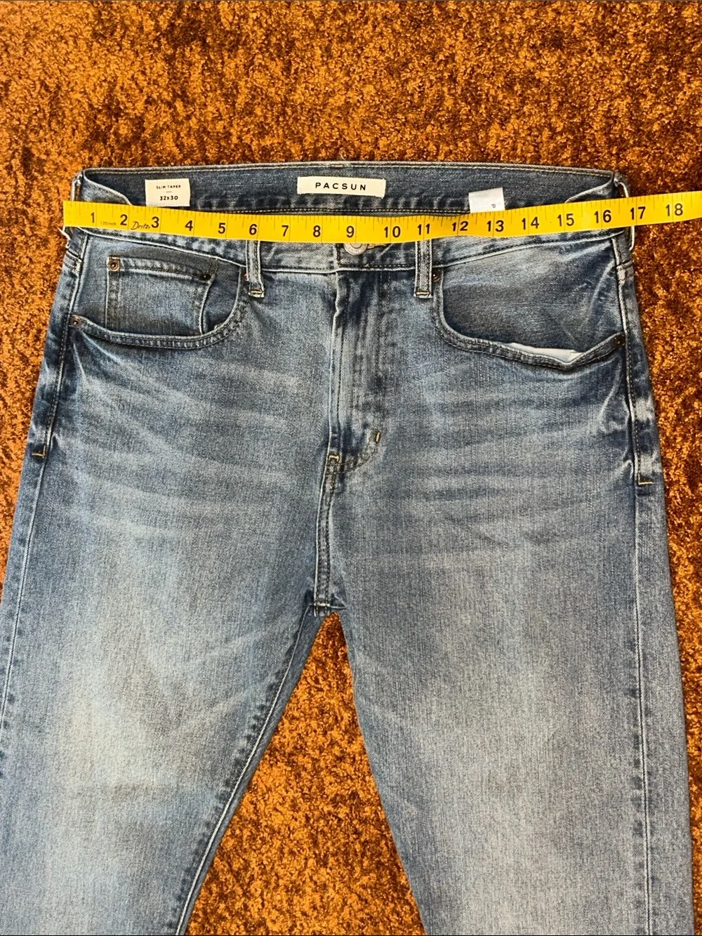 PacSun Men's Slim Jeans in Light Blue Wash